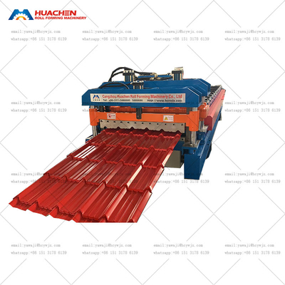 5.5Kw 12 istasyonlu metal camlı kiremit çatı rulo şekillendirme makinesi