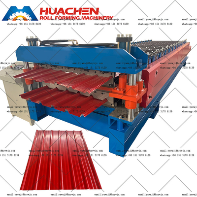 Çatı 1250mm Çift Katmanlı Rulo Yapma Makinesi 380v
