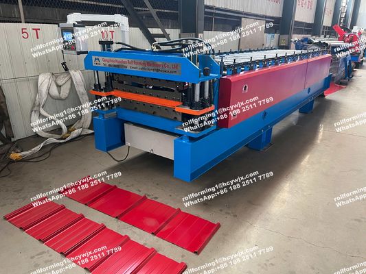Etiyopya 300 400 Çift Rulo Şekillendirme Makinesi Çift Katmanlı Rulo Şekillendirme Makinesi