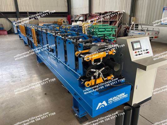 Yuvarlak Yağmur Oluğu Rulo Şekillendirme Makinesi Yağmur Suyu İniş Borusu / Su Borusu İçin