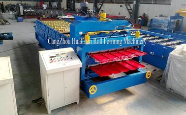 16 -18 Station Free Design Steel Tile Double Layer Roll Forming Machine PPGI / GI