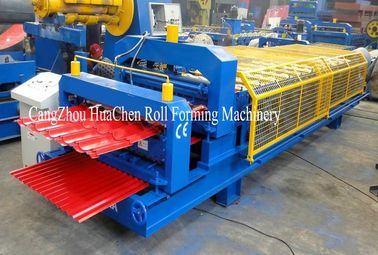 Metal Sheet Roll Forming Machine 0.3 - 0.8mm Otomatik Hidrolik Kesme
