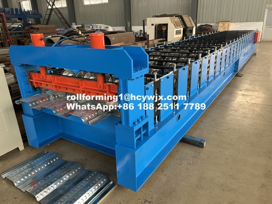 PLC Denetimli Zemin Güverte Rulo Formasyon Makinesi 400mm H Çaplı Çelik Çerçeve 1220mm Geniş