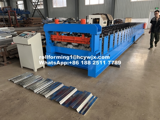 Hidrolik 11 11 5.5KW Motorlu Zemin Güvertesi Rulo Yapım Makinesi 8-12m/min Hız PLC Kontrol Sistemi ile