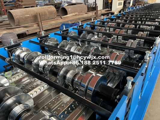 Hidrolik 11 11 5.5KW Motorlu Zemin Güvertesi Rulo Yapım Makinesi 8-12m/min Hız PLC Kontrol Sistemi ile