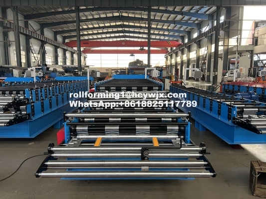 15-20m/Min Metal Çatı Plakası için Çift Katmanlı Kalıplama Makinesi