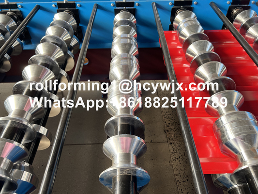 TP25/TP35/TP40 Çatı Yaprakları için 20m/Min Dalgalanmış Rulo Yapım Makinesi