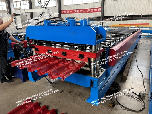 PPGI Renkli Çelik GI Malzemesi Camlı Tile Roll Forming Makinesi için