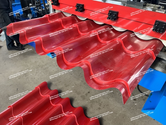 PPGI Renkli Çelik GI Malzemesi Camlı Tile Roll Forming Makinesi için