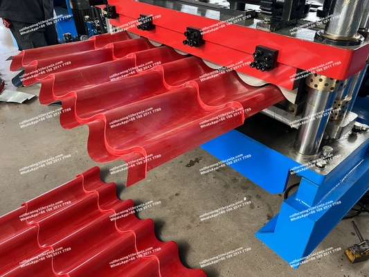PPGI Renkli Çelik GI Malzemesi Camlı Tile Roll Forming Makinesi için