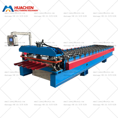 Galvanizli Çelik Metal Çatlak Çaplak Çip Yapma Makinesi Trapezoidal Çatlak Rulo Formasyon Makinesi