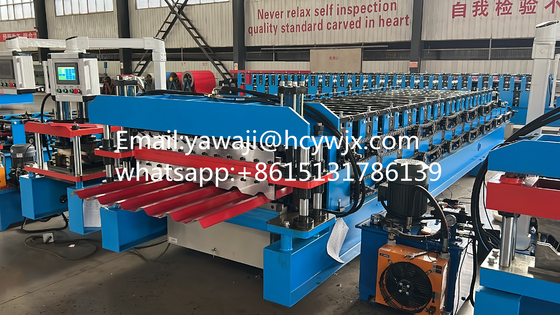 Çift Katmanlı Galvanizli Plakalı Çatı Yapım Makinesini