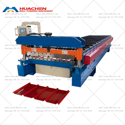 Özel Trapezoid Çatı Rulo Formu Makinesi Trapezoid Çatı Plakası Makinesi