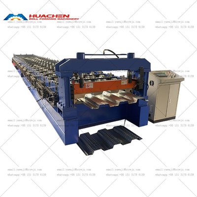Tamamen Otomatik PLC Denetimli Ribbed Zemin Güverte Rulo Formasyon Makinesi