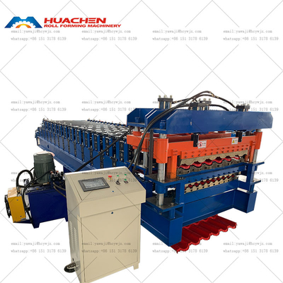 Pro Double Deck Roll Forming Machine Camlı Trapezoidal Yaprak Yapım