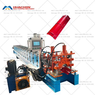 Metal Çatı Yapma Yapısı Çatı Çelik Ridge Cap Roll Forming Machine