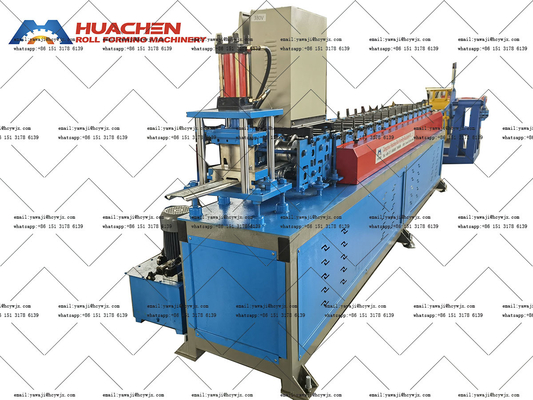 Zincir Sürüşü Tam Otomatik Çatlak Kapı Çerçeve 380V 50Hz 3Fase Çelik Çerçeve Purlin için yuvarlama makinesi