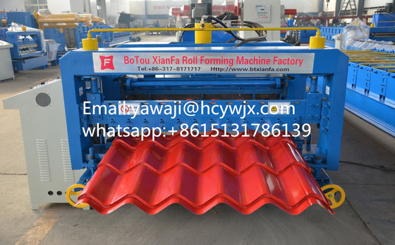 Verimli Popüler Camlı Tile Roll Eski Camlı Tile Roll Forming Machine