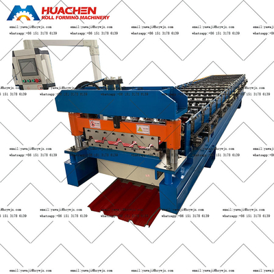 PPGI / GI malzemesi ve 925mm genişliği ile yüksek kaburga metal çatı rulo şekillendirme makinesi