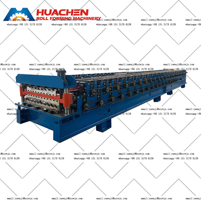 1250mm Malzeme Genişliği 380v 50Hz 3 fazlı Çift Güverteli Rulo Formasyon Makinesi Elektrikli Sistem