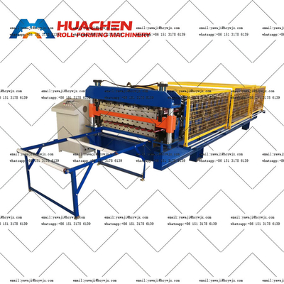 Zincir Sürücü Alüminyum Çift Güverteli Rulo Yapım Makinesi 380v 50Hz 3 faz içinde