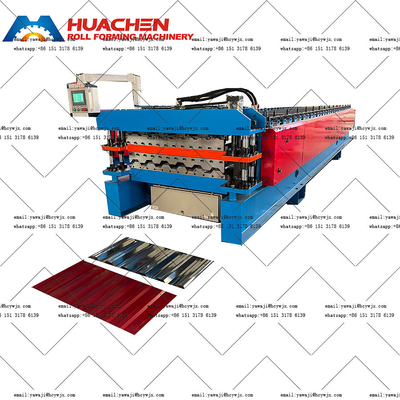 1250mm Malzeme Genişliği 15m/min Hızlı Çift Güverteli Rulo Formasyon Makinesi Yapıldı