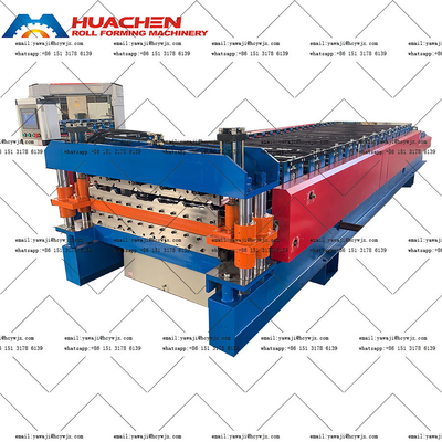 Double Deck Roll Forming Machinec PPGI / GI malzeme türü ve 5.5 5.5KW toplam gücü ile