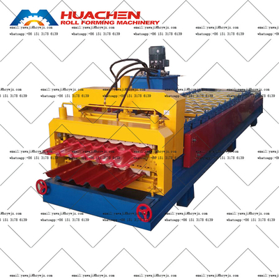 1250mm malzeme genişliği ile dayanıklı zincir sürücü çift katlı rulo şekillendirme makinesi