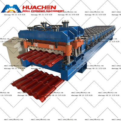 Alüminyum Metal Çatı Camlı Yaprak Rulo Formasyon Makinesi Zincir Sürücü