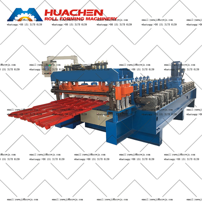 Otomatik Metal Çatı Camlı Plak Makinesi PPGI / GI için