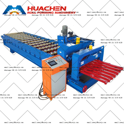 Camlı Tile 15 Stasyon Metal Roll Forming Makine için 0.3-0.6mm
