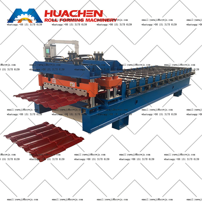 PPGI/GI Camlı Tile Roll Forming Machine 0.3-0.6mm için