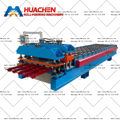 1200 mm camlı çatı kiremitleri 14 istasyonlu rulo şekillendirme makinesi