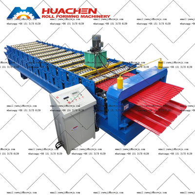 Çift Güvertesi PPGI / GI Metal Çatı Yuvarlama Makineleri