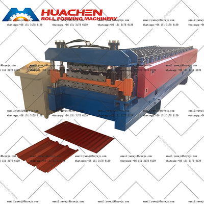 Çift Güvertesi 0.3-0.6mm Çelik Çatı Rulo Yapım Makineleri 1200mm için