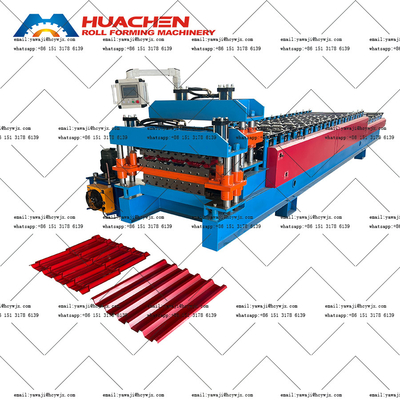 Çatı Duvar Paneli Çift Güvertesi PPGI / GI Metal Rulo Formasyon Makinesi