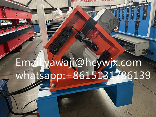 Galvanizli Ridge Çatı Oluk Çatı Paneli Rulo Şekillendirme Makinesi 410mm Genişliği