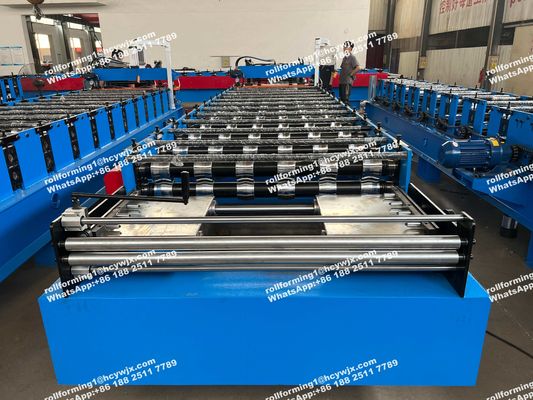 1250mm Galvanizli Sac Levha Rulo Şekillendirme Makineleri 5.5kw Güç