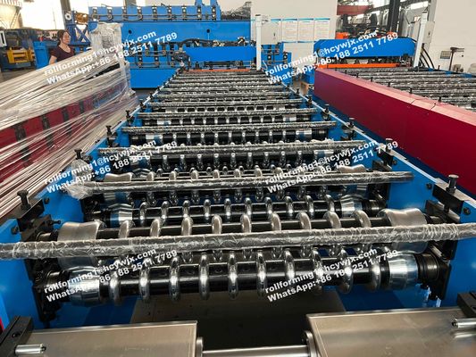 0.7mm Çatı Sayfası için Çelik Silo PPGI Oluklu Rulo Şekillendirme Makinesi