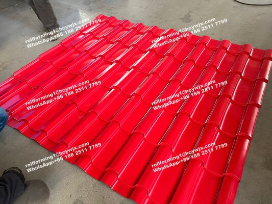 1250mm Genişliği ve 0.3-0.6mm Kalınlığı Taş Üretimi için PLC Kontrolü ile Çift Katmanlı Rulo Yapım Makinesi