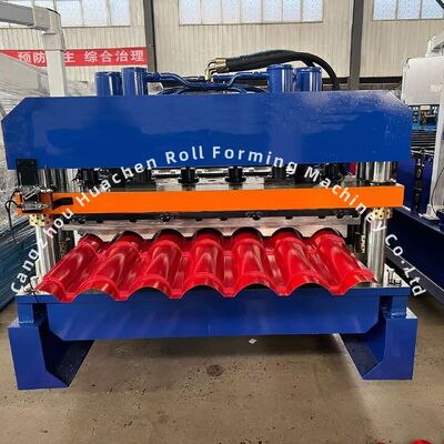 1220mm Genişliği Panel Camlı Plakalı Rulo Formasyon Makinesi Çelik İnşaatı için 18 İstasyonlu Rol ve Zincir Sürücüsü