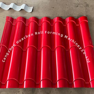 1220mm Genişliği Panel Camlı Plakalı Rulo Formasyon Makinesi Çelik İnşaatı için 18 İstasyonlu Rol ve Zincir Sürücüsü