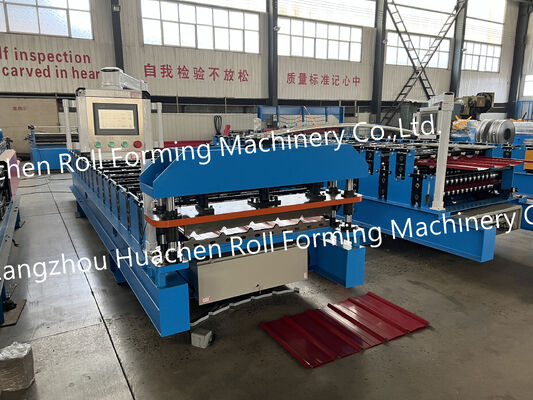 Trapezoid Roofing Tile Roll Forming Machine Standing Seam Roof Rolling
