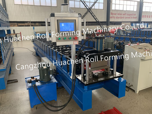 A tile-making machine / roof panel forming machine that uses metal coil rolling process