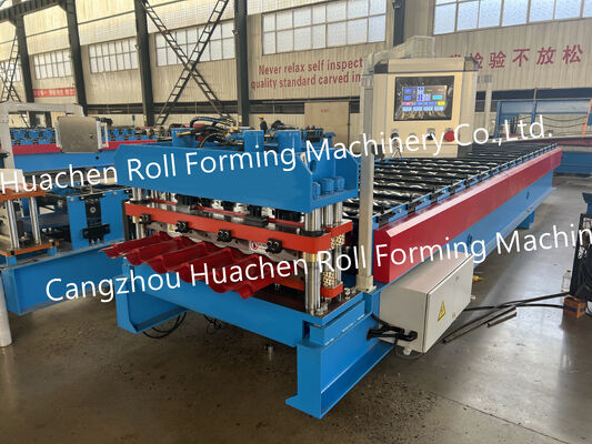 Çelik Metal Galvanizli Çatı/Çatı Yaprağı Panel Çift Katman/Dek Soğuk Rulo Formasyon Makinesi/Makine