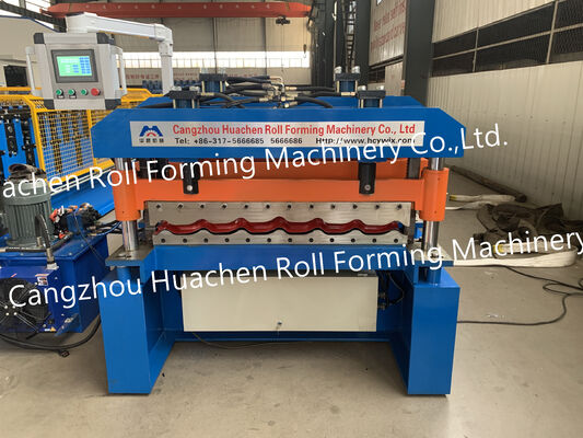 Çelik metal çatı levhası Crimping Duvar paneli Eğimli Profil Kelepçe Yapma Rulo Formasyon Makinesi