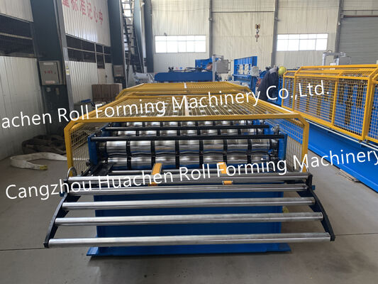 Çelik metal çatı levhası Crimping Duvar paneli Eğimli Profil Kelepçe Yapma Rulo Formasyon Makinesi