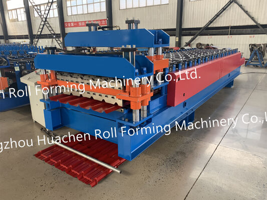 Metal Çelik Rulo Çatı Taşları Yapma Makinesi Çift Katmanlı Camlı Plak Yapma Formasyon Makinesi