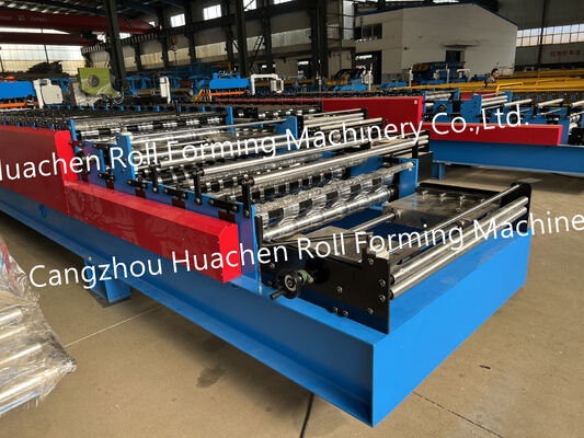 Renkli Oluklu Sırlı Kiremit Metal Çatı Profili Çinko Çelik Sac Yapma Makinesi Çift Katmanlı Çatı Rulo Şekillendirme Makinesi