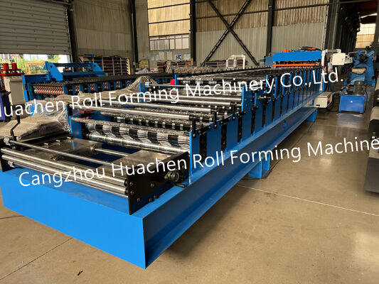 Renkli Oluklu Sırlı Kiremit Metal Çatı Profili Çinko Çelik Sac Yapma Makinesi Çift Katmanlı Çatı Rulo Şekillendirme Makinesi